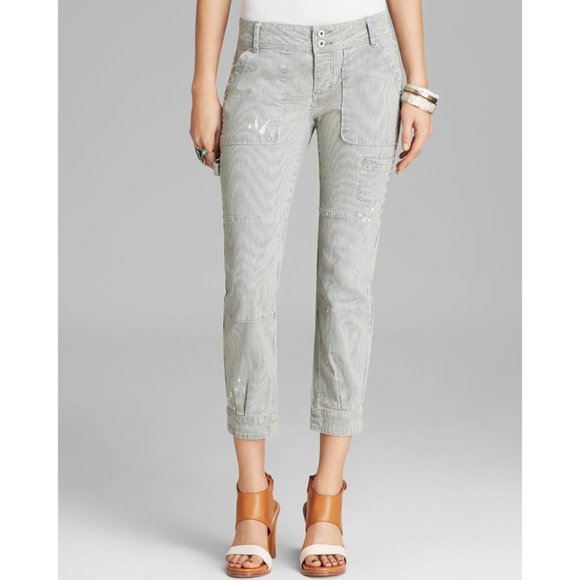 Free People Pants - NWT Free People Striped Carpenter Jeans
